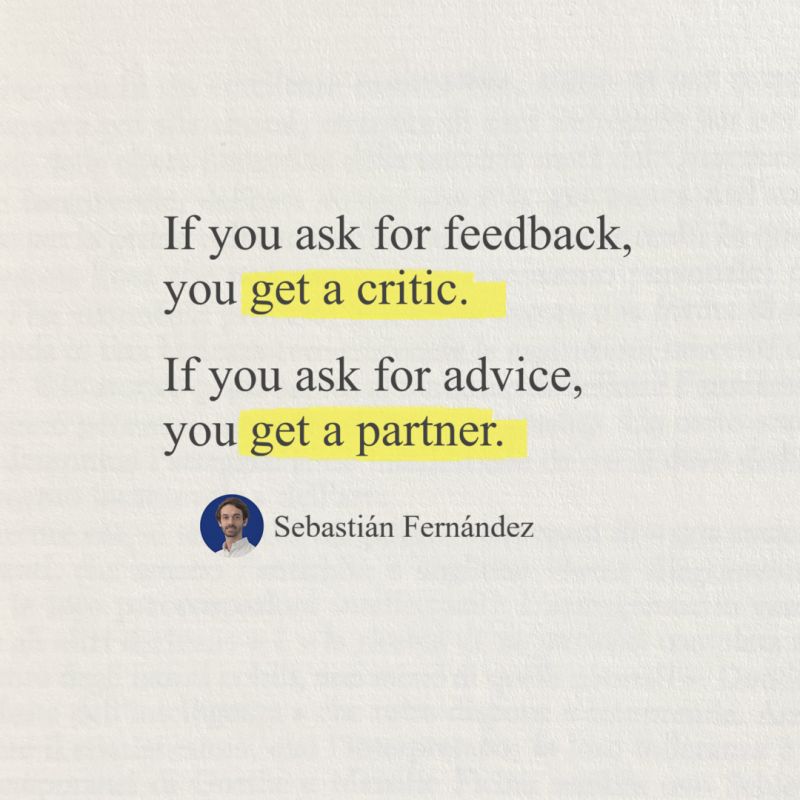feedback vs advice
